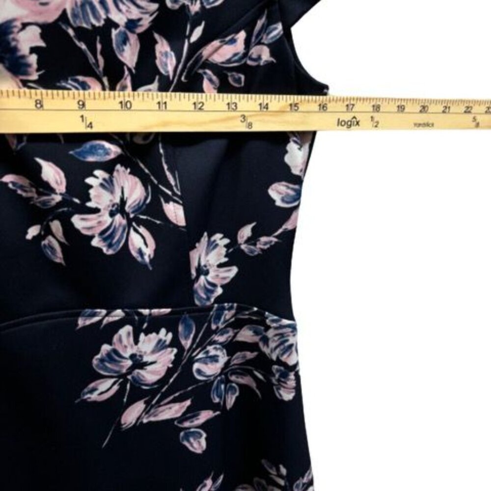 Vineyard Vines Womens Floral Dress Lambswool- Cashmere Navy Size S - Picture 4 of 7